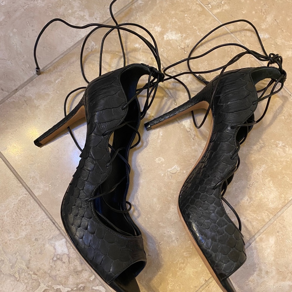 Alexandre Birman Donna Python Lace-Up High-Heel - image 8